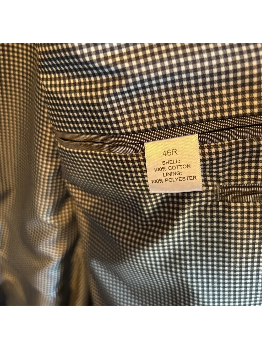 Saddlebred 46R NWT Gray Cotton Blazer Fully Lined 2 Button Front Business Work